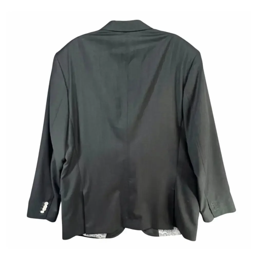 Elevee Bespoke Scabal Wool Sport Coat Jacket Approx 44R Surgeon Cuffs Peak Lapel